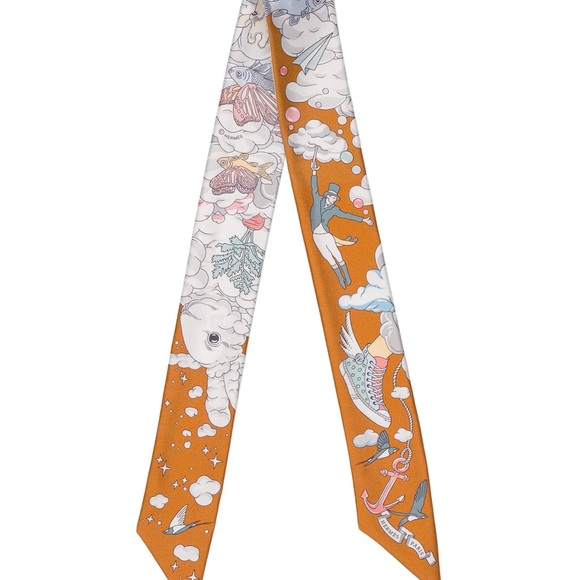 New in box with tags Hermes Twilly Silk Scarf - Picture 1 of 11